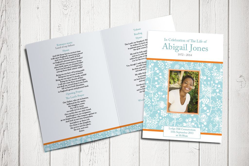 Blue Berries Design | Funeral Order of Service