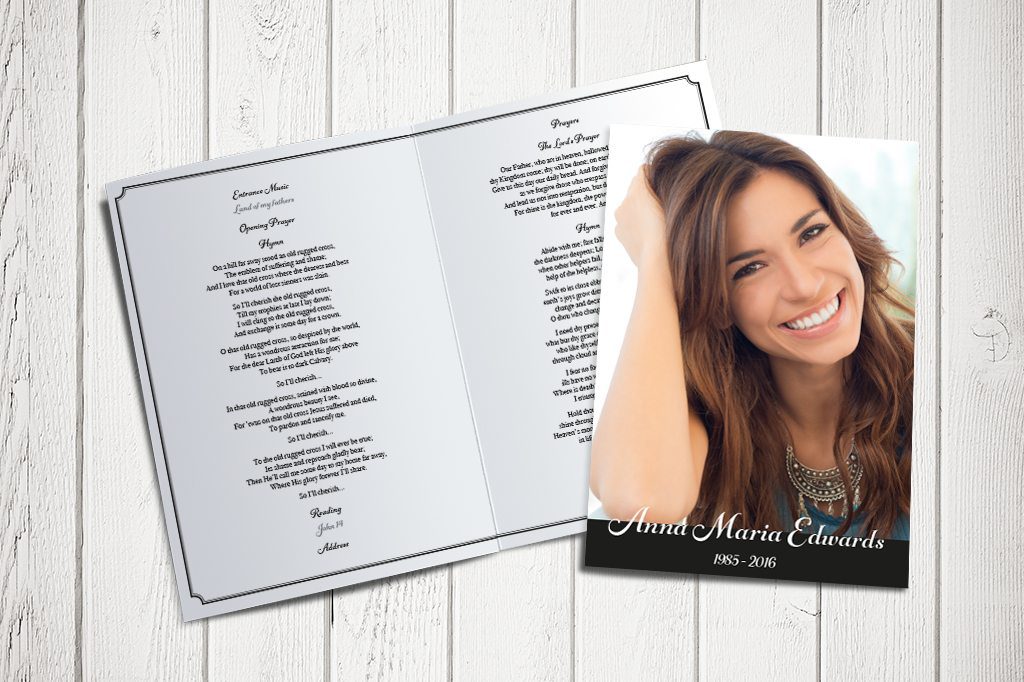 Photo Style No 6 Design | Funeral Order of Service