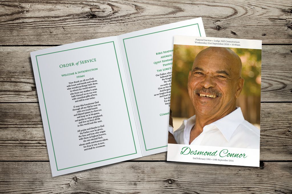 Photo Style No 2 Design | Funeral Order of Service
