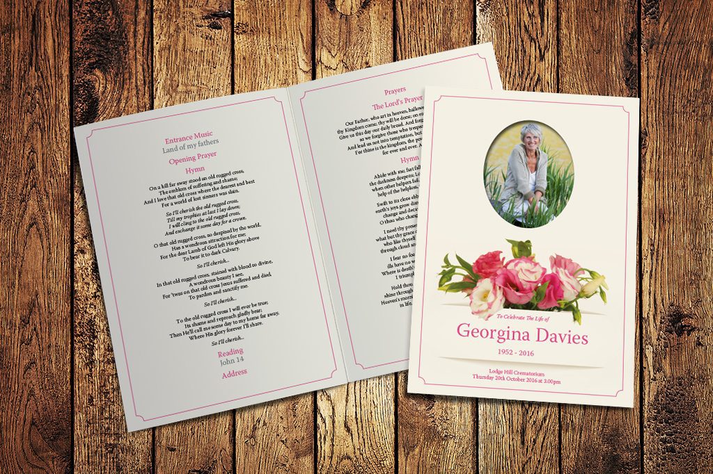 Roses Cut Flowers Design | Funeral Order of Service