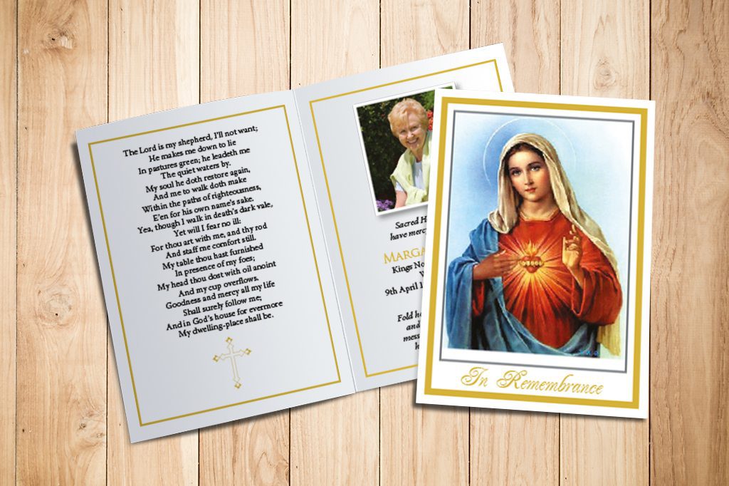 Blessed VirginFlower Banner Design | Memorial Card