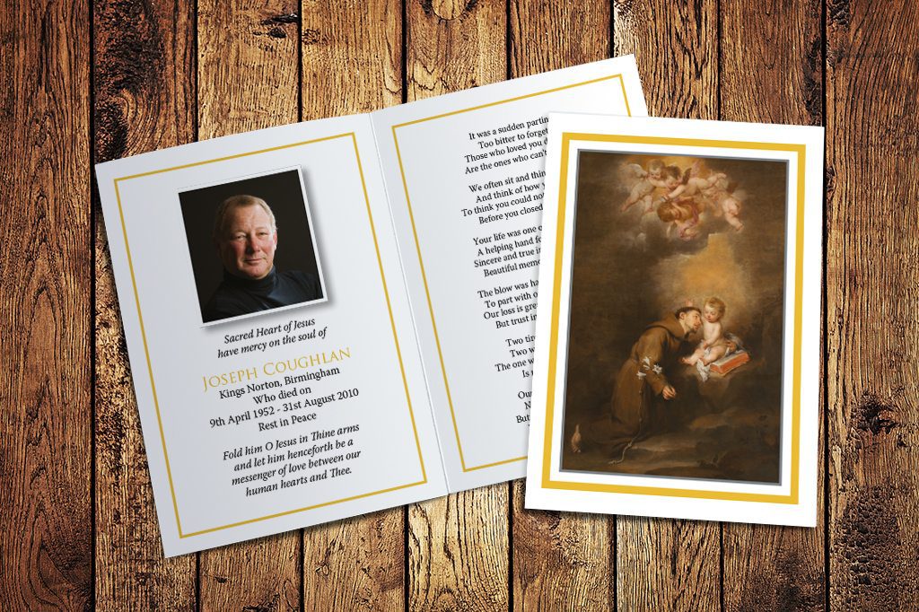 St Anthony Design | Memorial Card